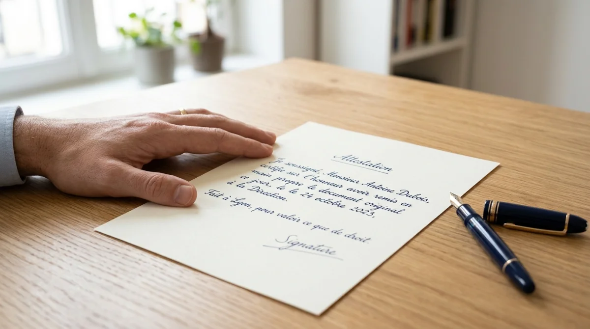 comment ecrire une attestation sur l'honneur